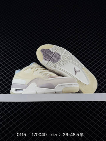 Jordan Air Jordan 4 RM Cream White Light Purple Light Blue EU 36-48 5 Basketball Shoe - Unisex (BS-79829)
