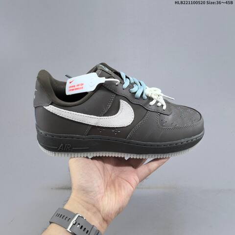 Nike Air Force 1 07 Dark Grey White Light Blue EU 36-45 Sneaker - Unisex (BS-60236)