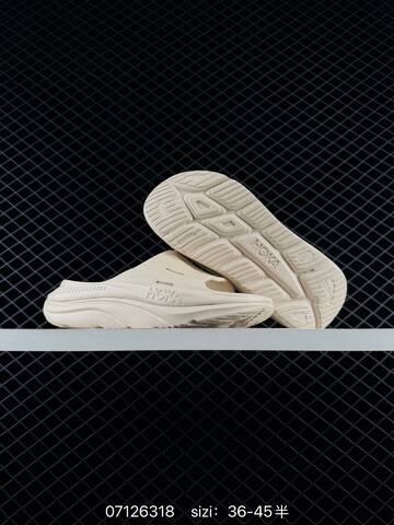 HOKA ONE ONE ORA Luxe Cream Beige Off White EU 36-45 Slides Casual Sneakers - Unisex (BS-86159)
