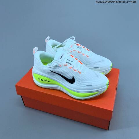 Nike Vomero Plus ReactX Air Zoom White Black Neon Yellow Orange Dark Grey White EU 35 5-46 Running Shoe - Unisex (BS-61543)