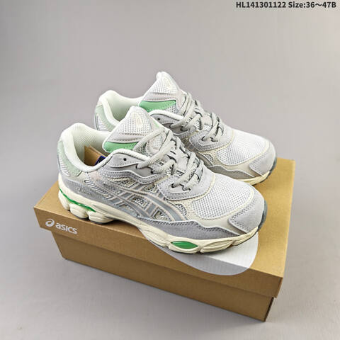 ASICS GEL-NYC Grey Cream Green EU 36-47 Running Shoe Running Sneakers - Unisex (BS-69250)