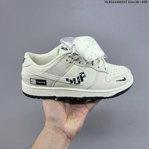 Nike Dunk SB Low Supreme Off White Black EU 36 45 Skate Shoe EU 36-45 - Unisex (BS-61094)