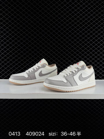 Jordan Air Jordan 1 Low Sail White Grey Beige Red EU 36-46 Sneaker - Unisex (BS-79490)