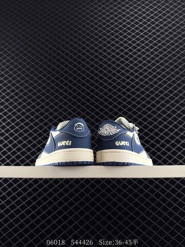 Jordan Air Jordan 1 Low Travis Scott Gucci DIY Sail Navy Blue Off White EU 36-45 Sneaker - Unisex (BS-81181)