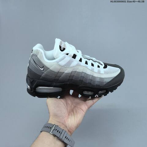 Nike Air Max 95 White Light Grey Dark Grey Black EU 40-48 5 Running Shoe - Men's (BS-60023)