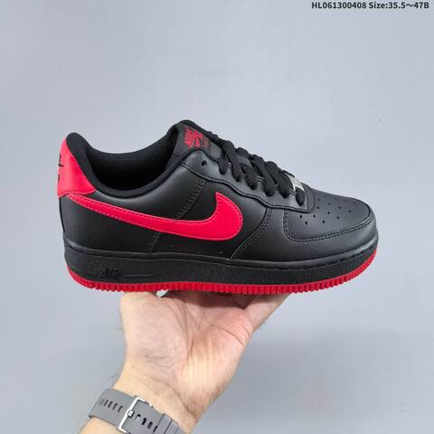 Nike Air Force 1 07 Black Red Black White EU 35 5-47 Sneaker - Unisex (BS-60879)