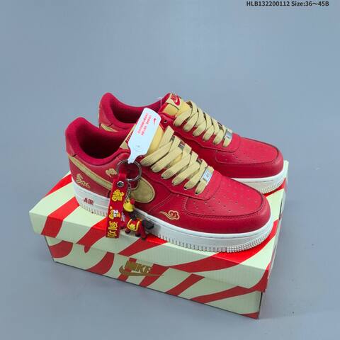 Nike Air Force 1 07 LV8 Red Beige White Black EU 36-45 Sneaker - Unisex (BS-62028)