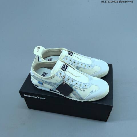Onitsuka Tiger Mexico 66 Slip On Cream White Light Blue Silver EU 36-45 Sneaker Casual Sneakers - Unisex (BS-68903)