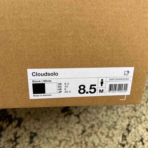 LOEWE x On Cloudsolo 3MF30660299 Black Dark Gray White US 8 5 EU 42 UK 8 JP 26 5 Running Shoe Running Sneakers - Men's (BS-86768)