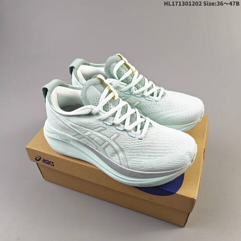Asics Gel Nimbus 27 Pale Mint White Silver EU 36-47 Running Shoe Running Sneakers - Unisex (BS-69194)