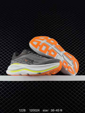 HOKA ONE ONE Bondi 9 Grey White Neon Yellow Orange EU 36-45 Running Shoe Running Sneakers - Unisex (BS-86339)