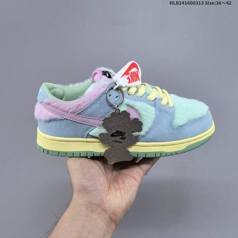 Nike SB Dunk Low Pro Light Blue Mint Green Pink Yellow Green EU 36-42 Skate Shoe - Unisex (BS-61340)