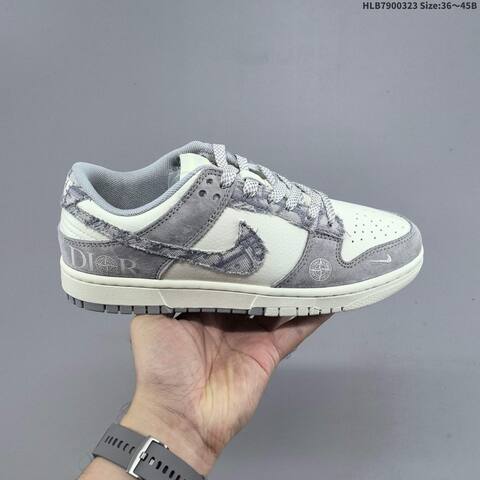 Nike Dunk SB Low Off White Gray Silver Gold EU 36-45 Skate Shoe - Unisex (BS-61175)