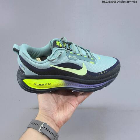 Nike Vomero 18 GTX Mint Green Neon Yellow Dark Purple Black EU 39-46 Running Shoe - Unisex (BS-60519)