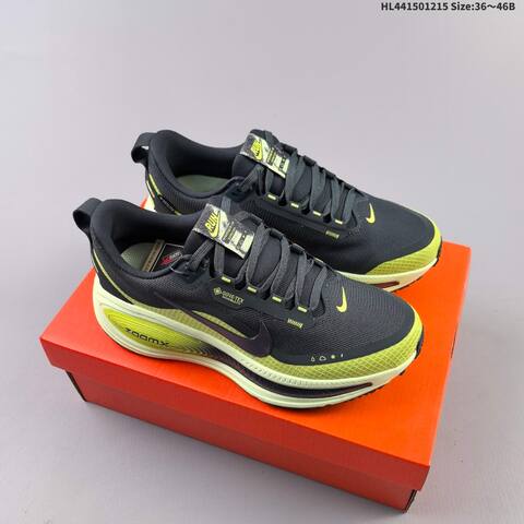 Nike Vomero 18 GTX ReactX Air Zoom Dark Grey Neon Yellow Pale Lime EU 36-46 Running Shoe - Unisex (BS-62663)