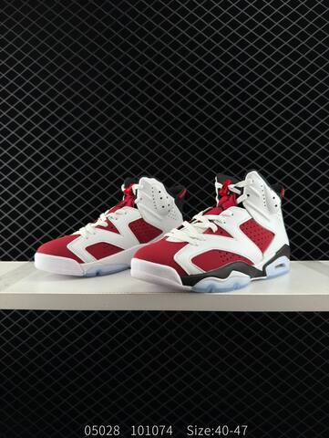 Jordan Air Jordan 6 Retro Carmine White Red Black Ice Blue EU 40-47 Basketball Shoe - Men's (BS-81293)