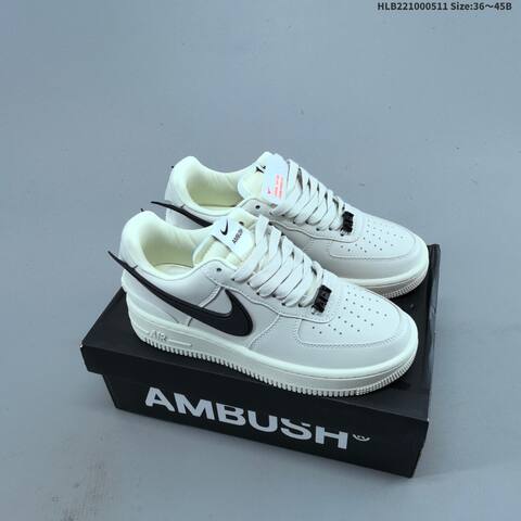 Nike Ambush x Air Force 1 07 Low Phantom Black Pine Green Citron EU 36-45 Sneaker - Unisex (BS-60405)