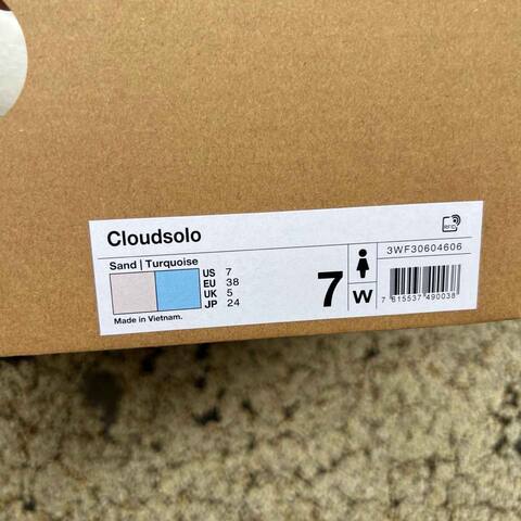 LOEWE x On Cloudsolo 3WF30604606 Sand Turquoise US 7 EU 38 UK 5 JP 24 Running Shoe Running Sneakers - Women's (BS-86771)