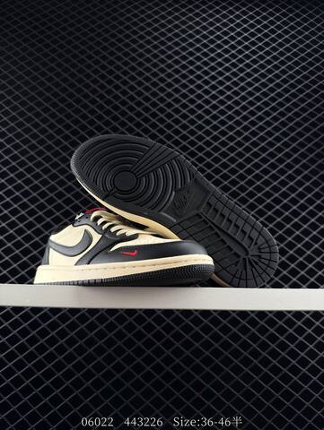 Jordan Air Jordan 1 Low Beige Black Red EU 36-46 Sneaker - Unisex (BS-81163)