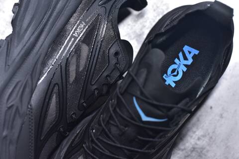 HOKA ONE ONE Stinson 7 Black Blue Running Shoe Running Sneakers (BS-59793)