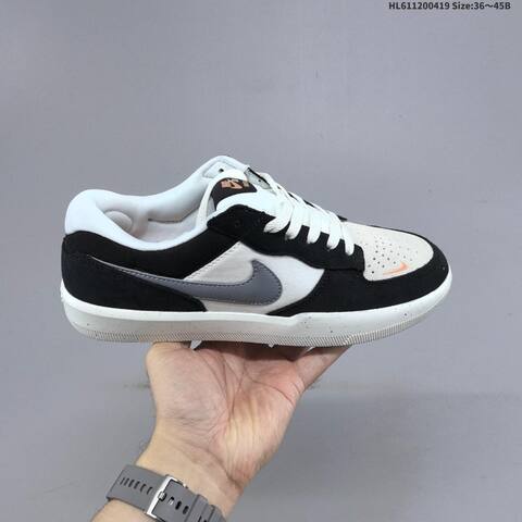 Nike SB Force 58 Black White Grey Orange EU 36-45 Skate Shoe - Unisex (BS-60654)