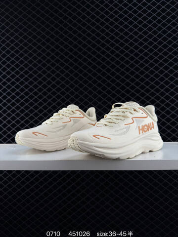 HOKA ONE ONE Other HOKA ONE Ortholite 1 1 Replica For Sale High-end Men s And Women s Fashion Sports Running And Basketball Shoes Up To 95 Off Retail During The Current Promotion Cream White Light Orange EU 36-45 Running Shoe Running Sneakers (BS-86563)