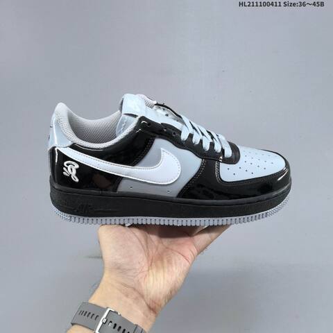 Nike Air Force 1 07 Black Light Grey White EU 36-45 Sneaker - Unisex (BS-60809)