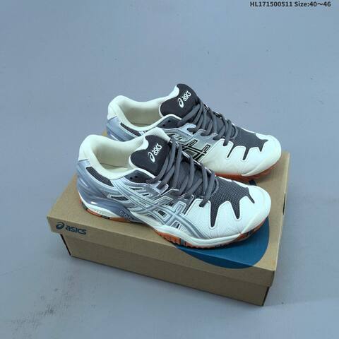 ASICS GEL RESOLUTION 5 Cream Grey Silver Orange EU 40 To 46 Tennis Shoe Casual Sneakers - Men's (BS-68847)