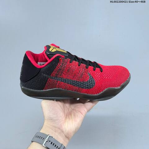 Nike Kobe 11 Elite Low Achilles Heel Red Black Gold Dark Grey EU 40-46 Basketball Shoe - Men's (BS-60598)