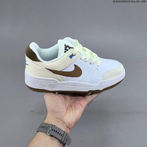 Nike Full Force Lo White Cream Brown Blue Black EU 36-45 Skate Shoe - Unisex (BS-59885)