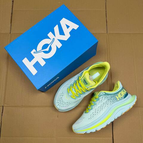 HOKA Kawana Light Blue Lime Green Yellow Running Shoe Running Sneakers (BS-86925)