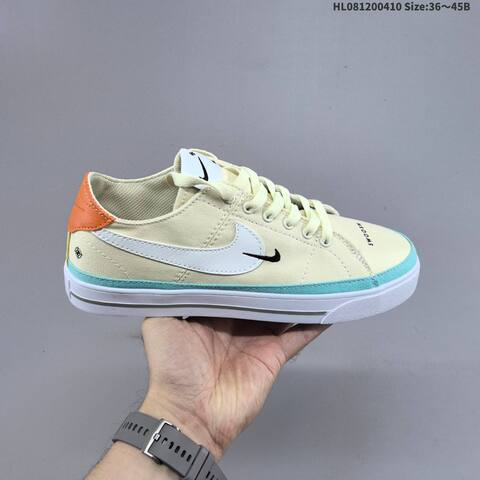 Nike Court Legacy Cream White Orange Turquoise EU 36-45 Skate Shoe - Unisex (BS-60830)