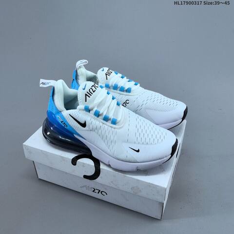 Nike Air Max 270 AH8050-005 White Blue Black EU 39-45 Running Shoe - Unisex (BS-61287)