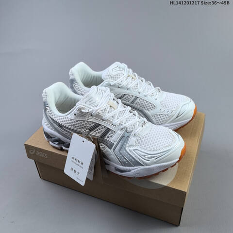 ASICS Gel-Kayano 14 White Silver Black Pink EU 36-45 Running Shoe Running Sneakers - Unisex (BS-69145)