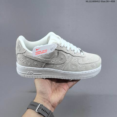 Nike Air Force 1 07 Low Light Grey White Black Gold EU 36 45 Sneaker EU 36-45 - Unisex (BS-60775)