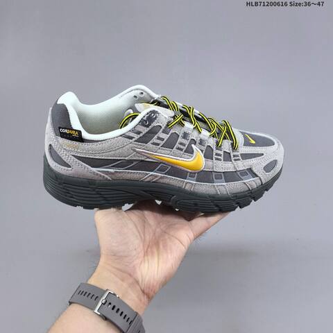 Nike P-6000 Premium Grey Dark Grey Yellow White EU 36-47 Running Shoe - Unisex (BS-59920)