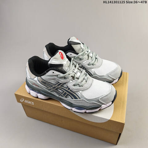 ASICS GEL-NYC Silver White Dark Grey Black EU 36-47 Running Shoe Running Sneakers - Unisex (BS-69235)