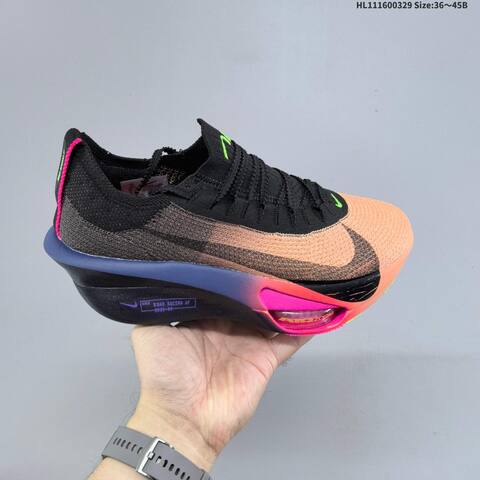 Nike Air Zoom Alphafly Next 3 Black Orange Pink Purple Green EU 36-45 Running Shoe - Unisex (BS-61041)