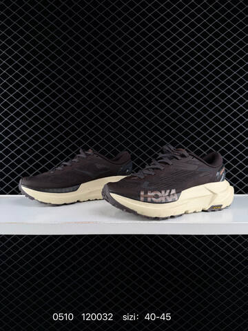 HOKA ONE ONE Mafate X Dark Brown Cream Black EU 40-45 Trail Shoe Trail Running Sneakers - Men's (BS-86234)