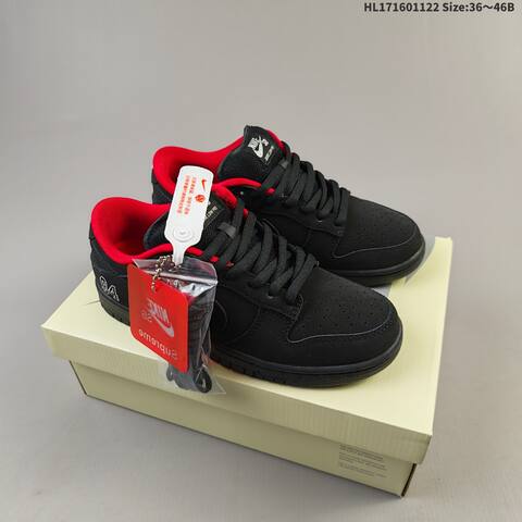 Nike SB Dunk Low Black Red EU 36-46 Skate Shoe - Unisex (BS-63240)