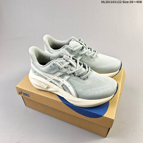 ASICS NOVABLAST 5 LE 1012B909 100 Light Grey Cream White Navy EU 36-45 Running Shoe Running Sneakers - Unisex (BS-69251)