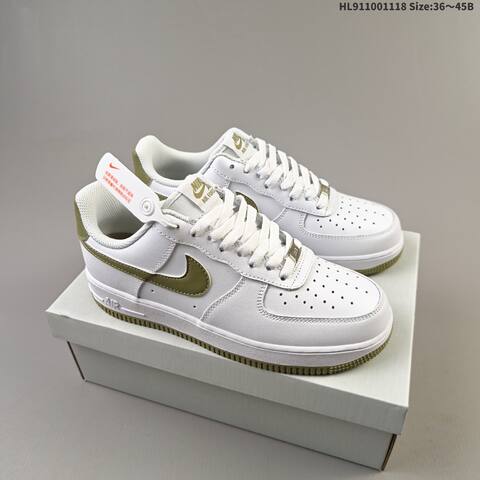 Nike Air Force 1 07 White Olive Green EU 36-45 Sneaker - Unisex (BS-63500)