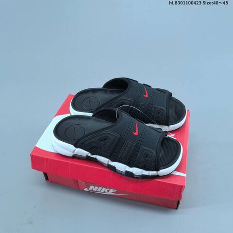 Nike Air More Uptempo Slide Black White Red EU 36-45 Slides - Unisex (BS-60563)