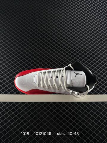 Jordan Air Jordan 12 Retro White Red Black EU 40-48 Basketball Shoe - Men's (BS-80490)