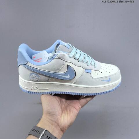 Nike Air Force 1 07 LV8 Off White Light Grey Light Blue EU 36-45 Sneaker - Unisex (BS-60715)