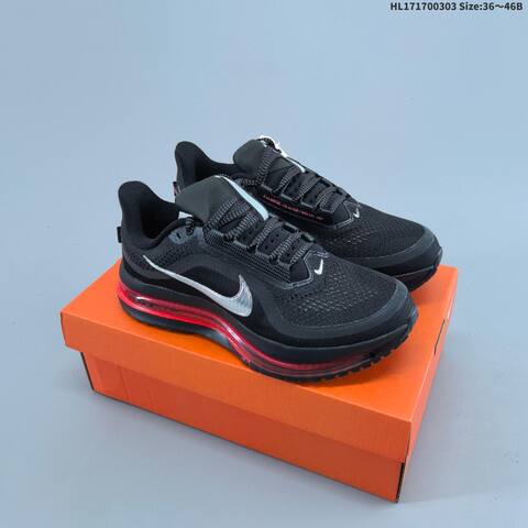 Nike Air Zoom Pegasus Premium Black Silver Red White EU 36-46 Running Shoe - Unisex (BS-61479)