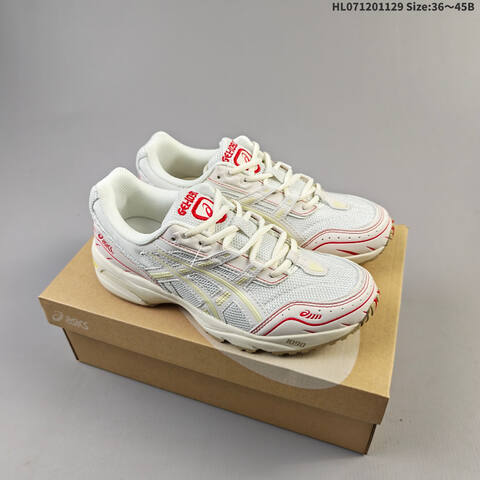 ASICS GEL-1090 Cream White Red Blue Brown EU 36-45 Running Shoe Running Sneakers - Unisex (BS-69211)