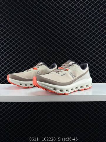 On Cloudvista 2 Waterproof Beige Taupe Off White Coral Orange EU 36-45 Trail Shoe Trail Running Sneakers - Unisex (BS-85563)