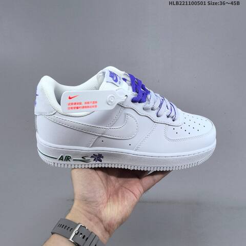 Nike Air Force 1 07 White Purple Green EU 36-45 Sneaker - Unisex (BS-60547)