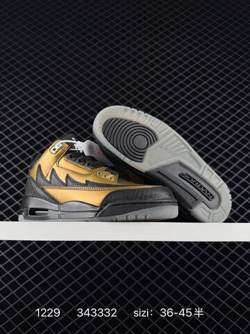 Jordan Air Jordan 3 Retro SE Black Gold Clear Grey EU 36-45 Basketball Shoe - Unisex (BS-79955)